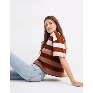 Madewell Dip-Dye Oversized Tee in Groton Stripe